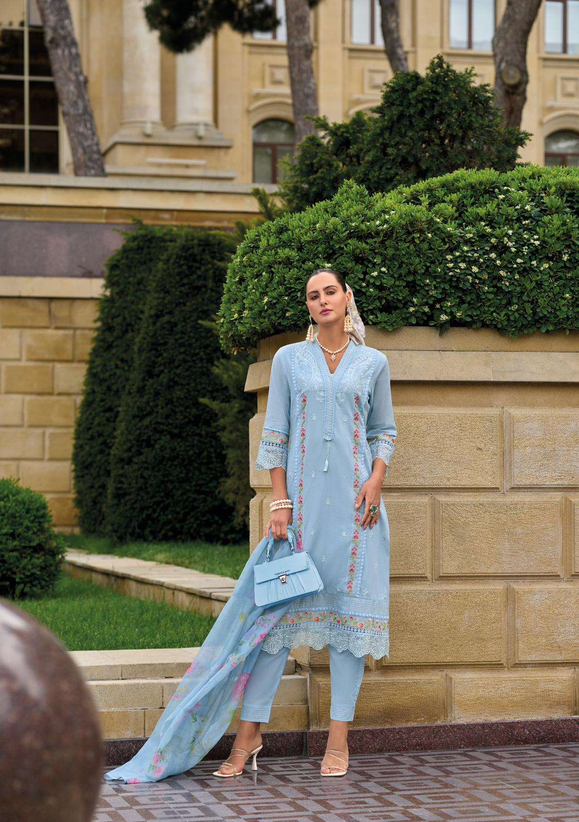 KAILEE FASHION PRESENT IQRA BEAUTIFUL DESIGNER KURTI WITH PANT AND DUPATTA CATALOGUE WHOLESALER AND EXPORTER IN SURAT