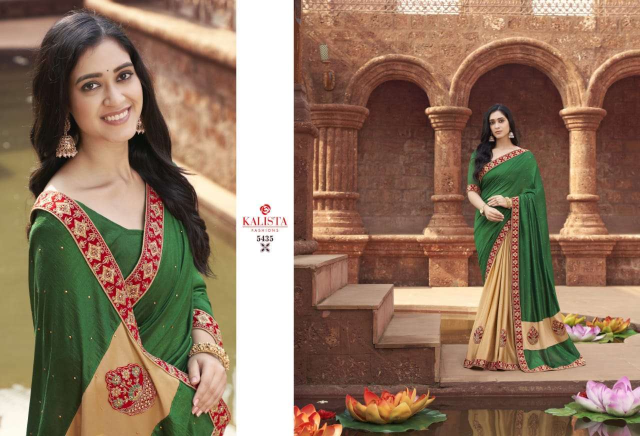 Kalista presents Big Boss vol-2 vichitra silk border concept sarees catalog wholesaler 
