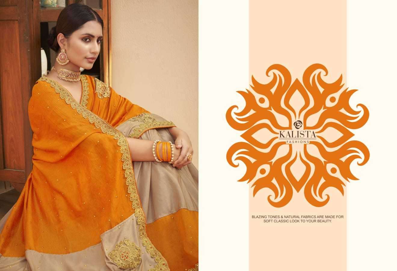 KALISTA PRESENTS TIMEX 1011-1018 SERIES FANCY DAILY WEAR VICHITRA SAREE CATALOG WHOLESALER AND EXPORTER IN SURAT