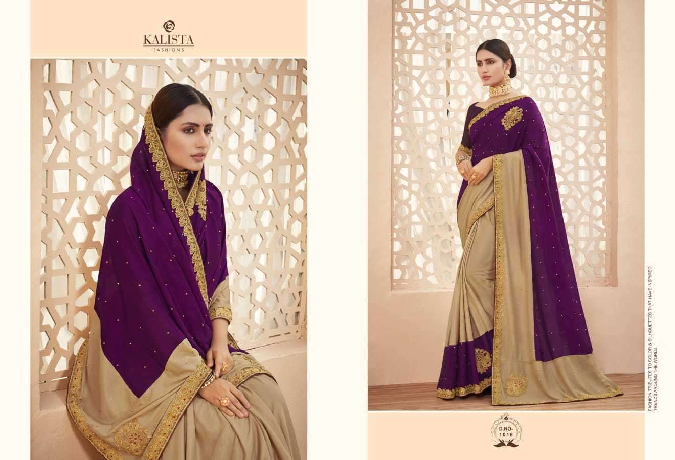 KALISTA PRESENTS TIMEX 1011-1018 SERIES FANCY DAILY WEAR VICHITRA SAREE CATALOG WHOLESALER AND EXPORTER IN SURAT