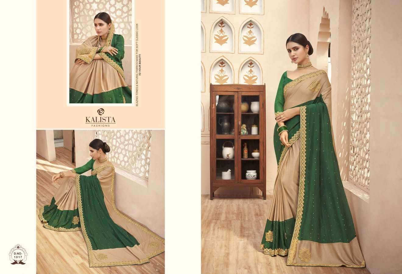 KALISTA PRESENTS TIMEX 1011-1018 SERIES FANCY DAILY WEAR VICHITRA SAREE CATALOG WHOLESALER AND EXPORTER IN SURAT