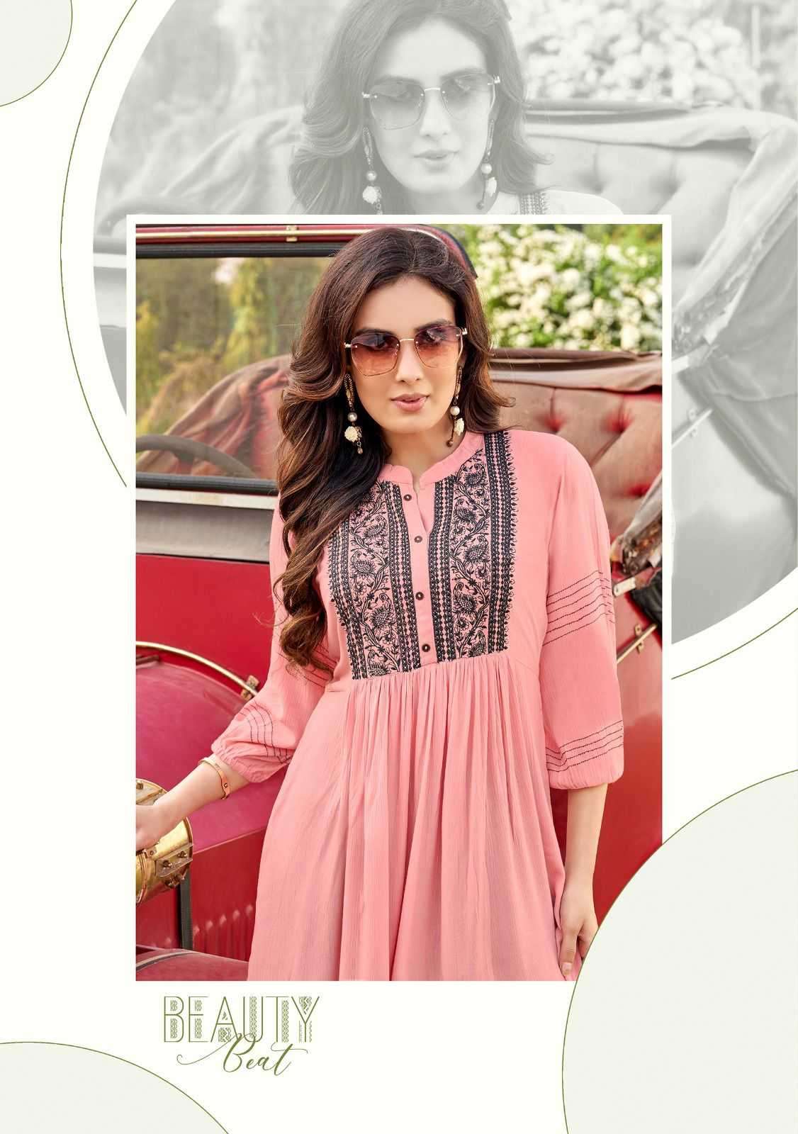 Mittoo presents Victoria vol-5 wrincle Rayon short kurtis catalog wholesaler 