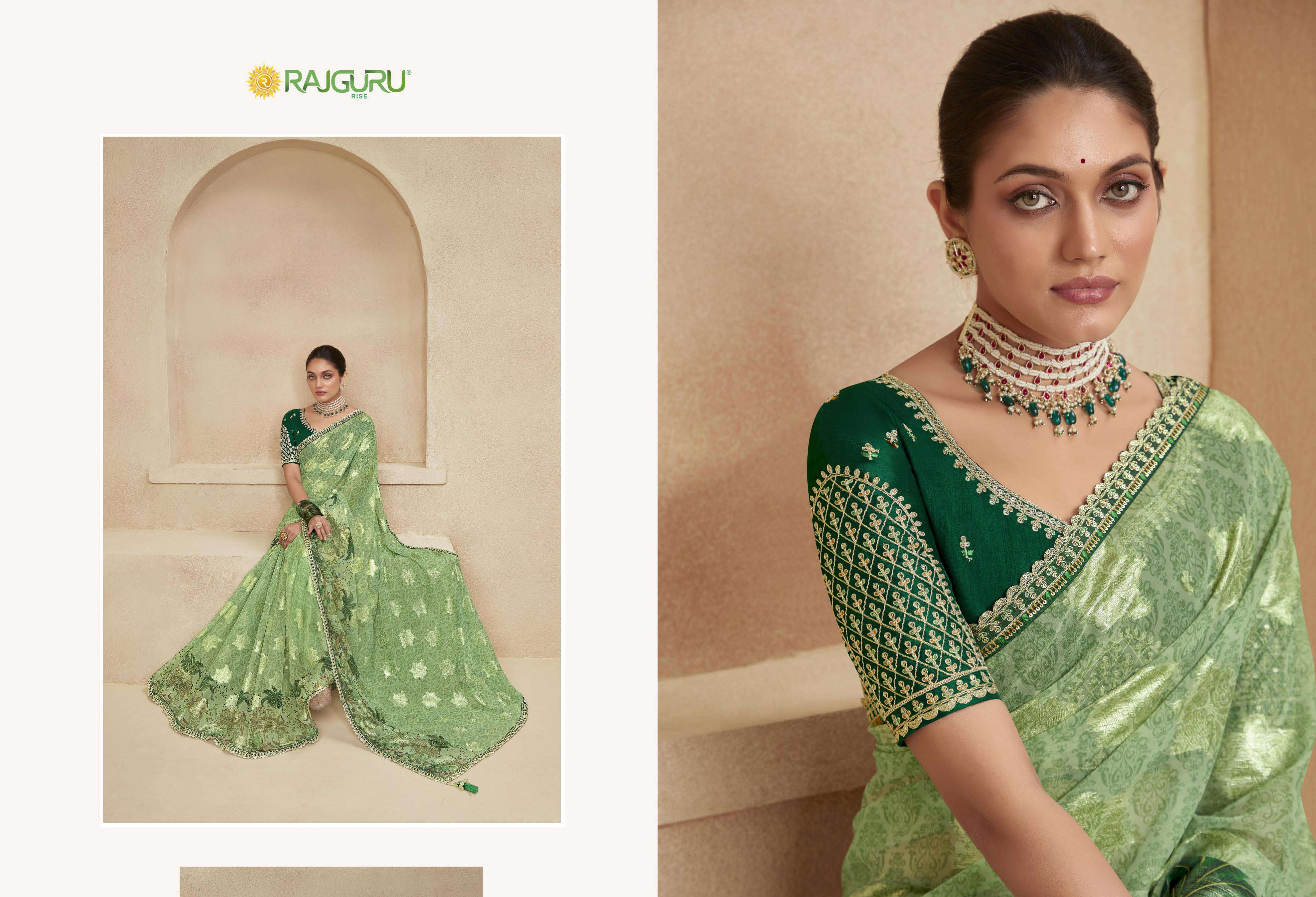 RAJGURU  PRESENTS BANDHAN GOLD FUNCTION WEAR FANCY WORK SAREES CATALOG WHOLESALER AND EXPORTER IN SURAT 
