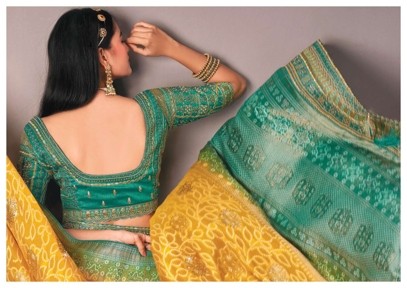 RAJGURU PRESENTS DEVI DESIGNER FANCY SAREES WITH DOUBLE BLOUSE CATALOG WHOLESALER AND EXPORTER IN SURAT 