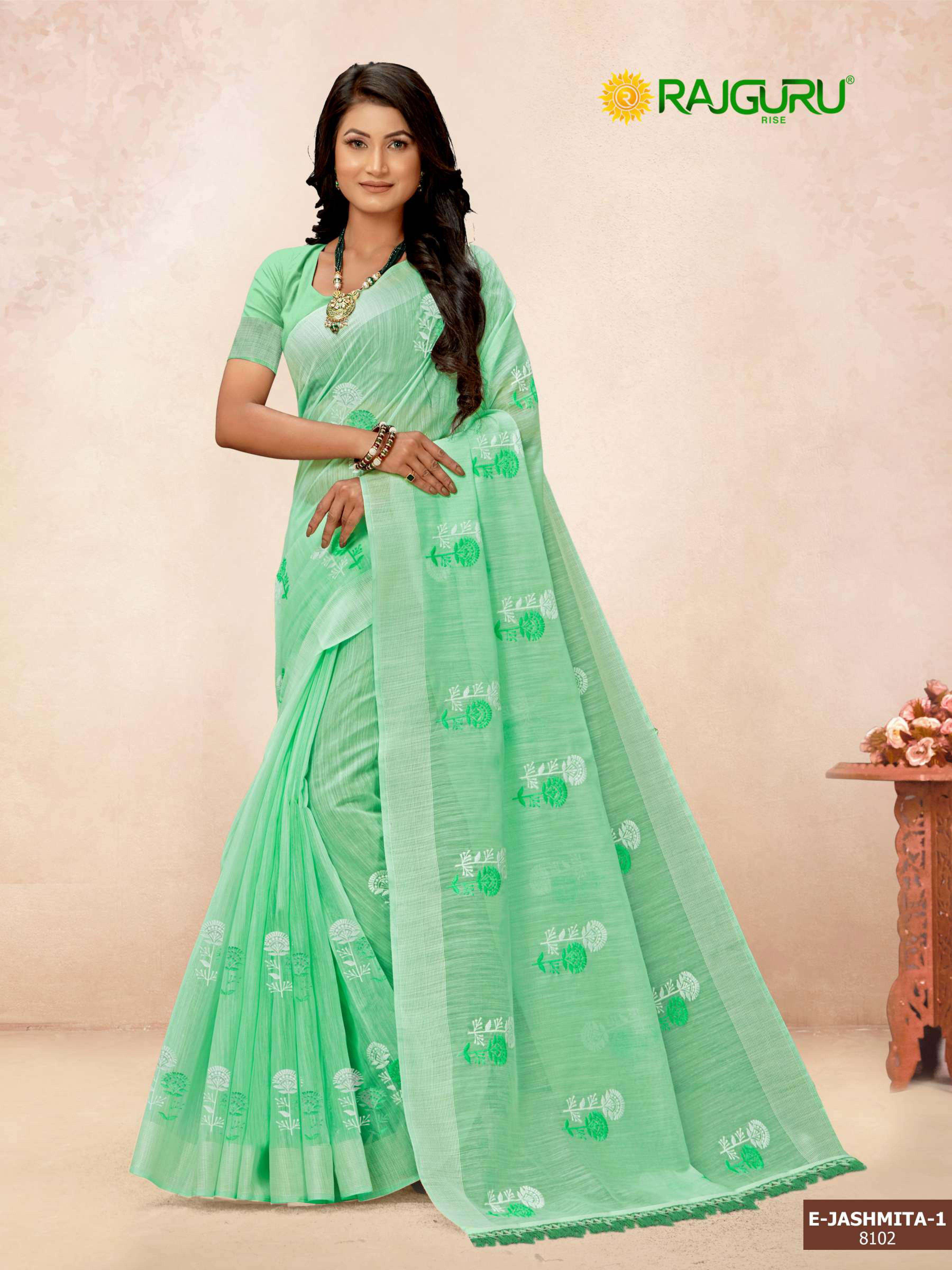RAJGURU PRESENTS E-JASHMITA VOL-1 DESIGNER FANCY  SAREES CATALOG WHOLESALER AND EXPORTER IN SURAT 