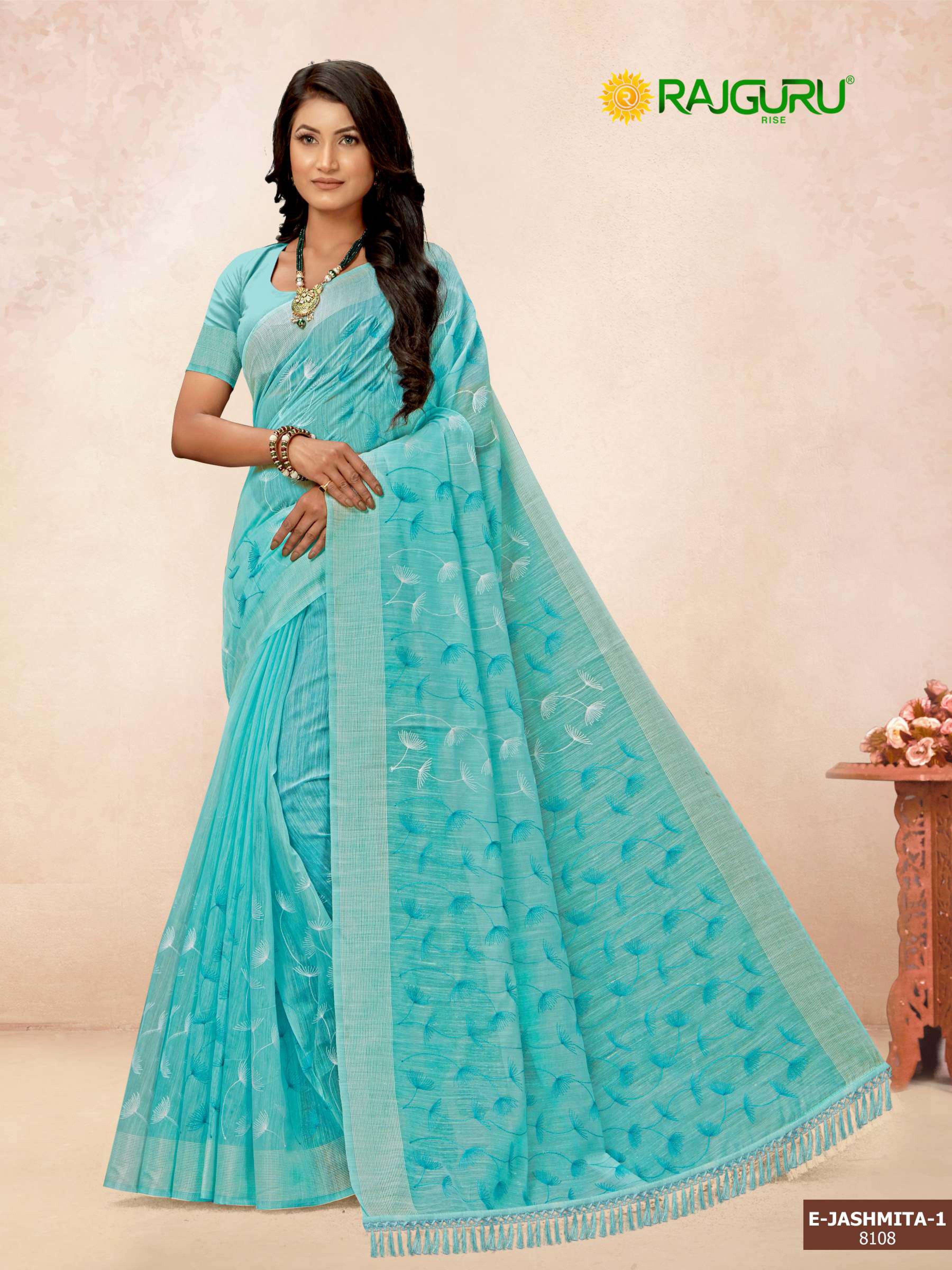 RAJGURU PRESENTS E-JASHMITA VOL-1 DESIGNER FANCY  SAREES CATALOG WHOLESALER AND EXPORTER IN SURAT 