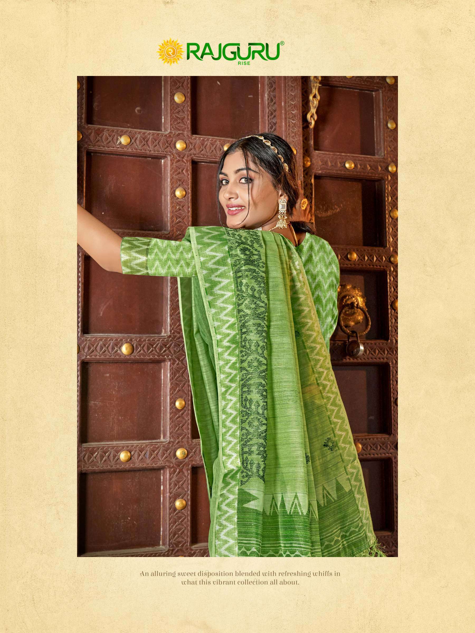 RAJGURU PRESENTS E-MAHOTSAV FANCY WORK SAREES CATALOG WHOLESALER AND EXPORTER IN SURAT 