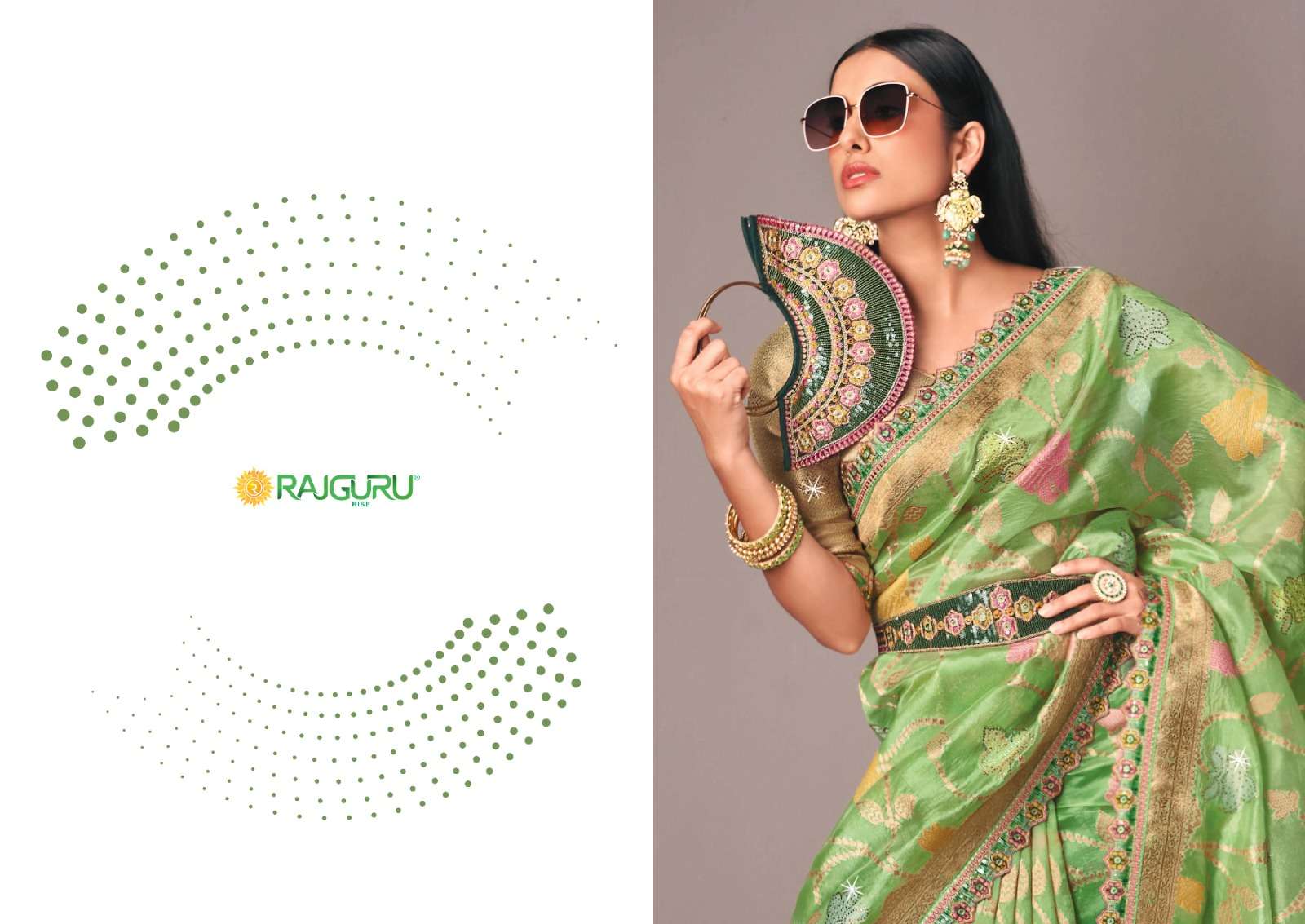 RAJGURU PRESENTS MANIRATNAM DESIGNER FANCY SAREES CATALOG WHOLESALER AND EXPORTER IN SURAT 