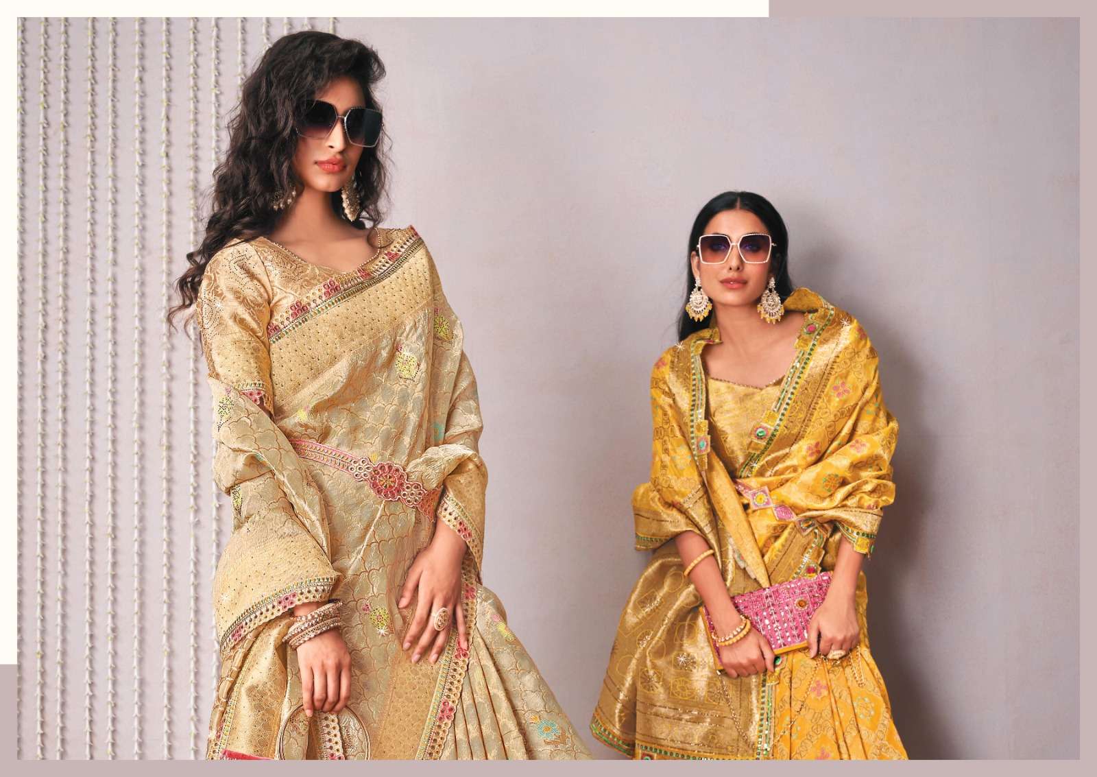 RAJGURU PRESENTS MANIRATNAM DESIGNER FANCY SAREES CATALOG WHOLESALER AND EXPORTER IN SURAT 