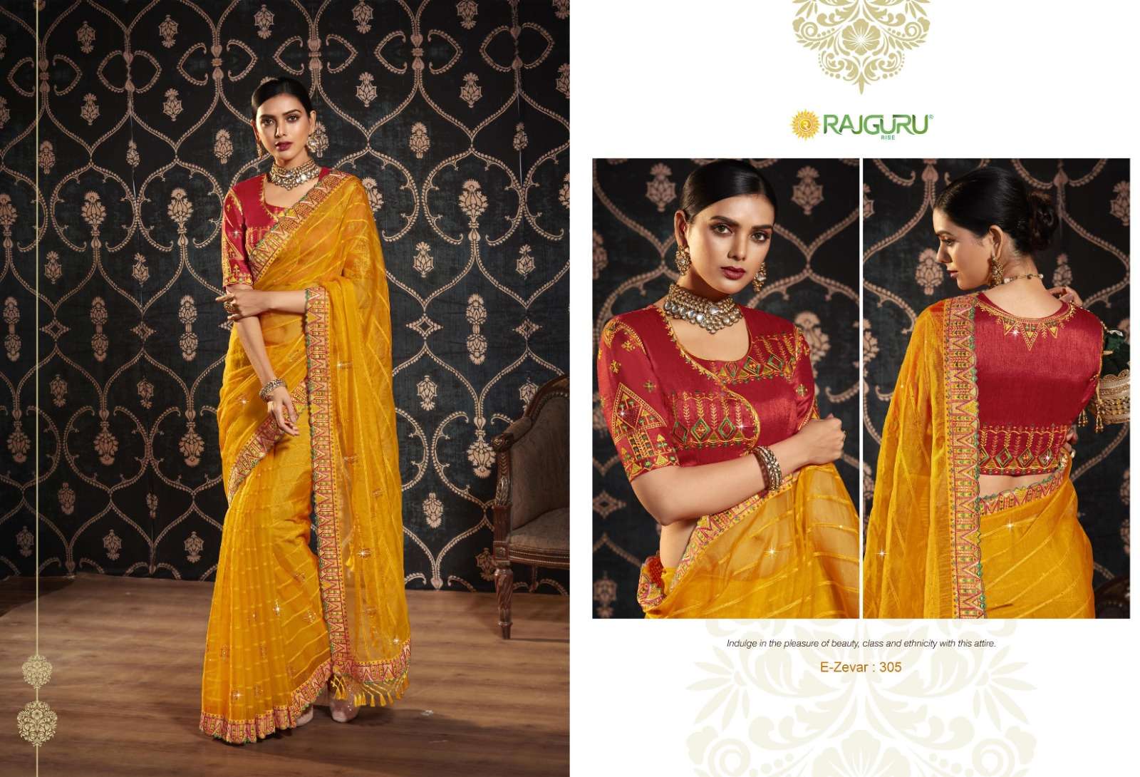 RAJGURU PRESENTS ZEVAR DESIGNER FANCY SAREES CATALOG WHOLESALER AND EXPORTER IN SURAT CATALOG WHOLESALER AND EXPORTER IN SURAT 