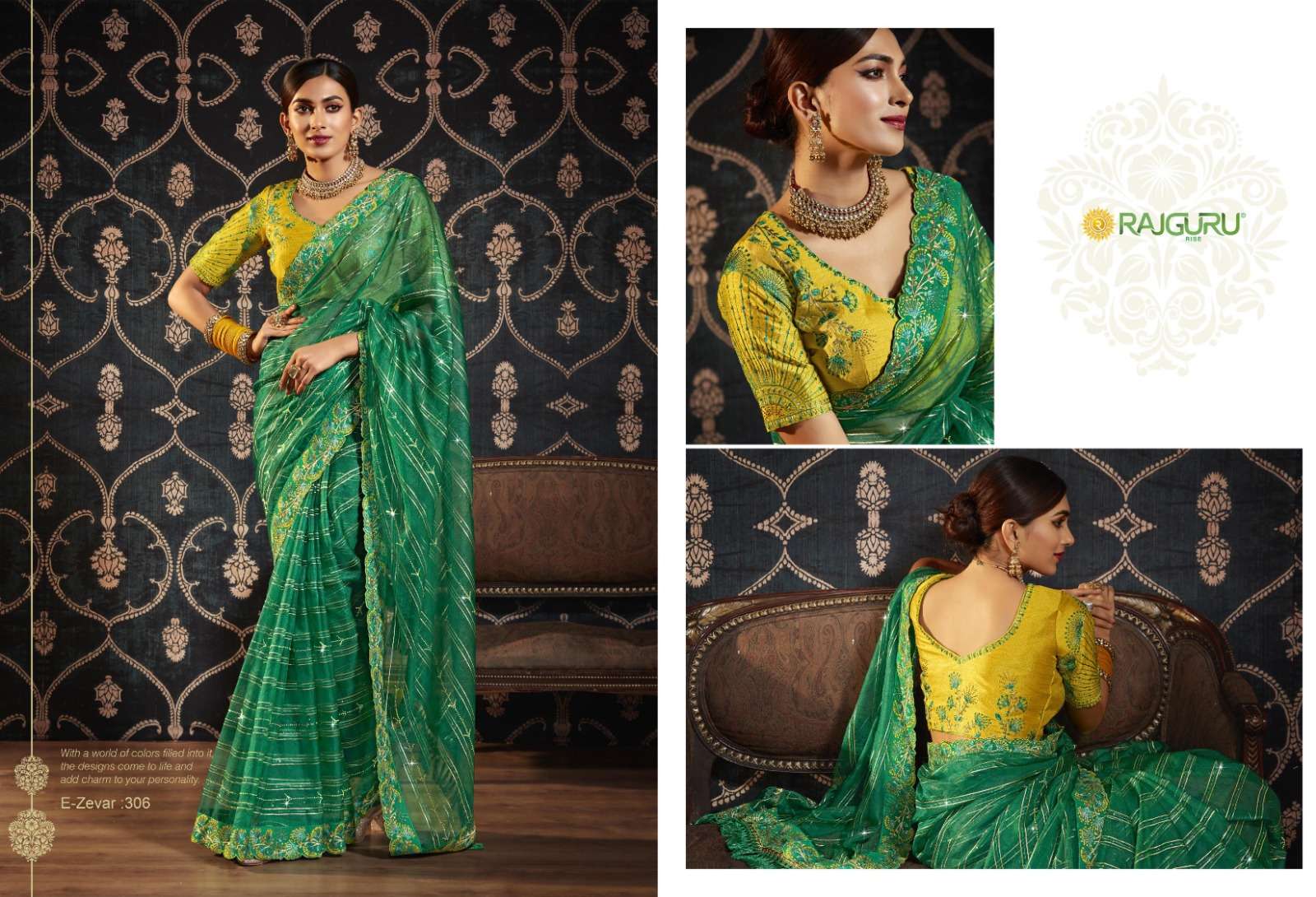 RAJGURU PRESENTS ZEVAR DESIGNER FANCY SAREES CATALOG WHOLESALER AND EXPORTER IN SURAT CATALOG WHOLESALER AND EXPORTER IN SURAT 