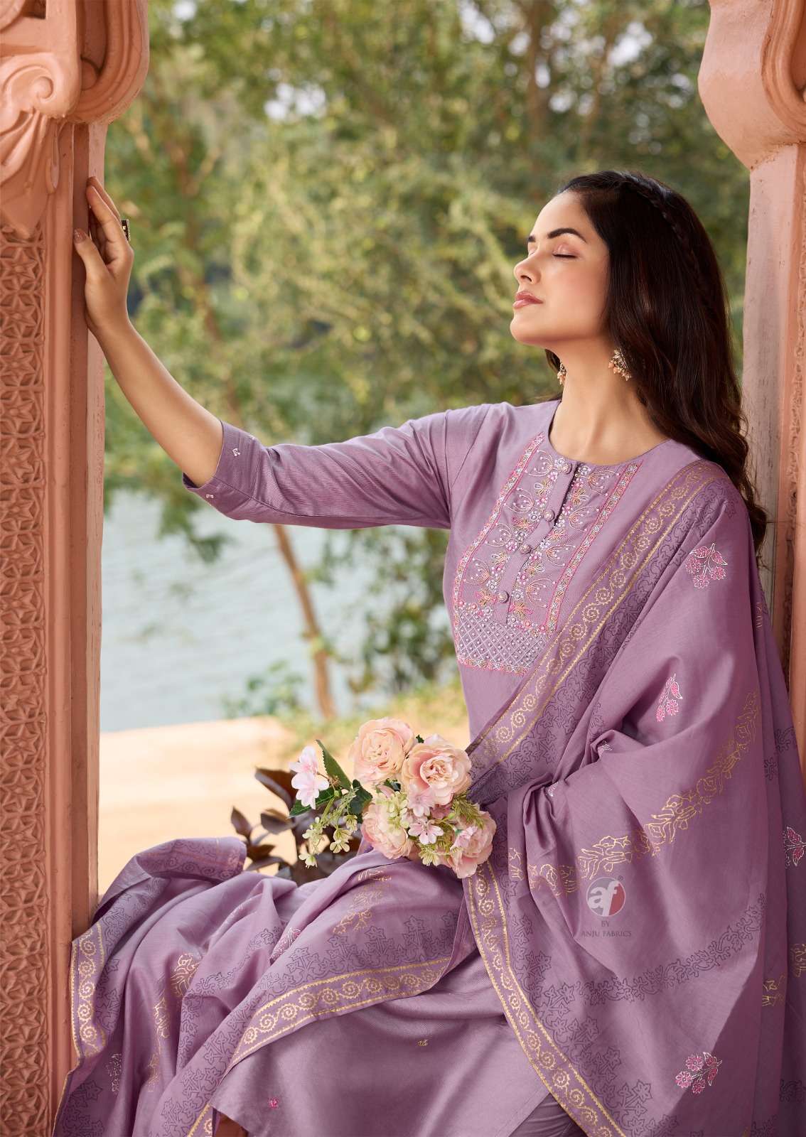 ANJU FAB PRESENTS ONCE MORE VOL-4 FANCY DESIGNER FULLSTITCH KURTI WITH AFGANI PANT AND DUPATTA CATALOG WHOLESALER AND EXPORTER IN SURAT 