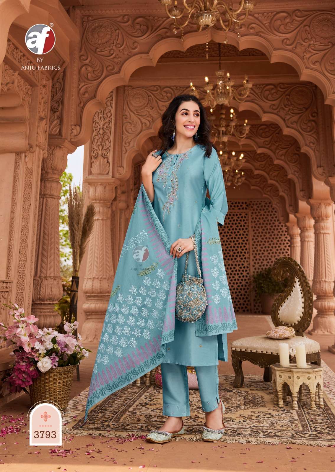ANJU FAB PRESENTS ONCE MORE VOL-4 FANCY DESIGNER FULLSTITCH KURTI WITH AFGANI PANT AND DUPATTA CATALOG WHOLESALER AND EXPORTER IN SURAT 