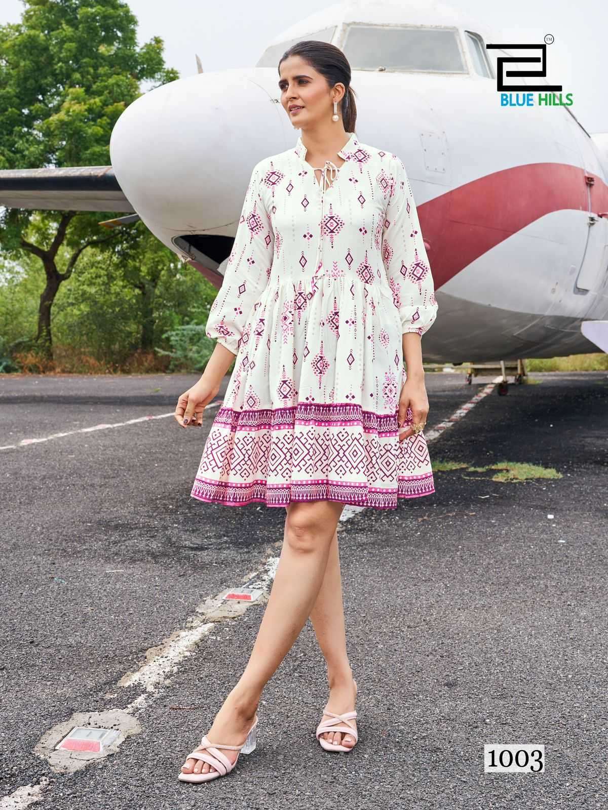 Blue hills presents Netflix Rayon designer short kurtis catalog wholesaler 