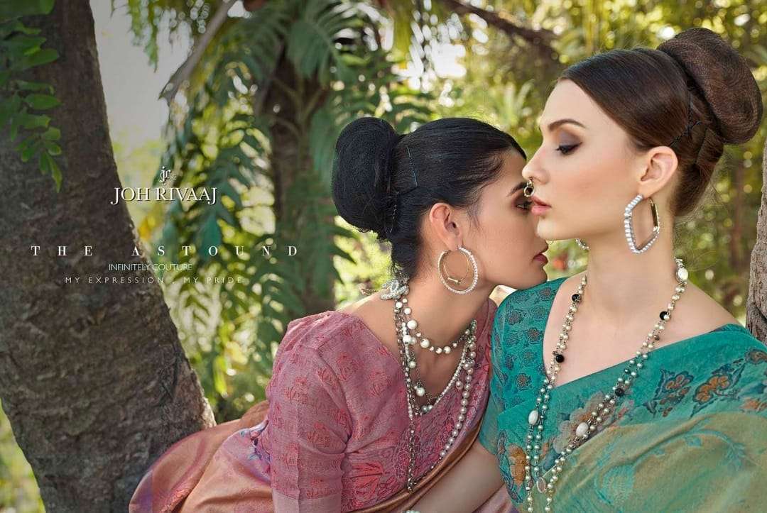 JOH RIVAAJ PRESENTS JASODA CLASSIC LOOK ORGANZA ESCLUSIVE DESIGNER SAREES CATALOG WHOLESALER