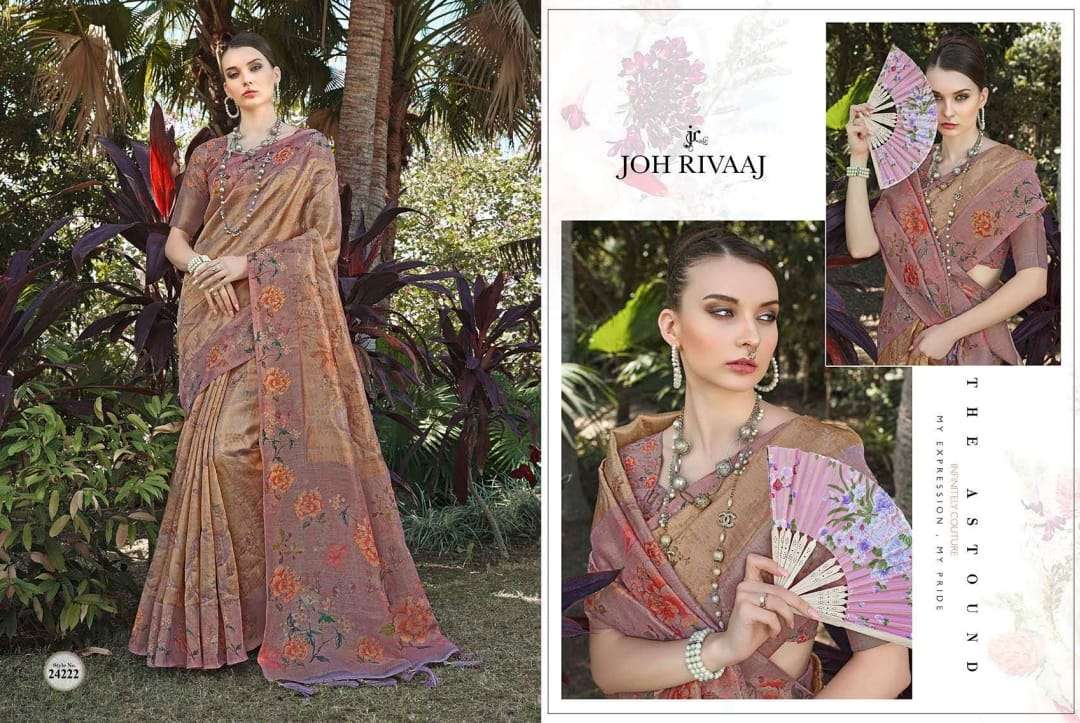 JOH RIVAAJ PRESENTS JASODA CLASSIC LOOK ORGANZA ESCLUSIVE DESIGNER SAREES CATALOG WHOLESALER