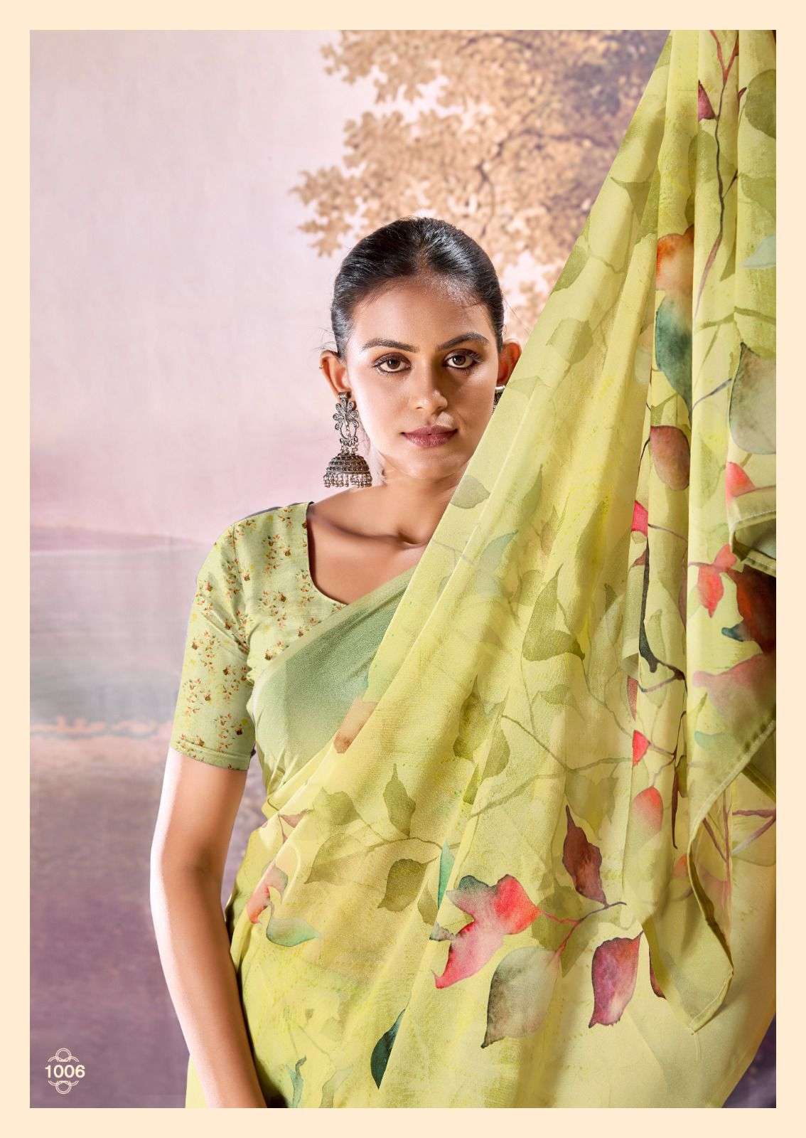 KASHVI CREATION PRESENTS NEHA VOL-1 FANCY DULL MOSS DIGITAL PRINT SAREE CATALOG WHOLESALER AND EXPORTER IN SURAT