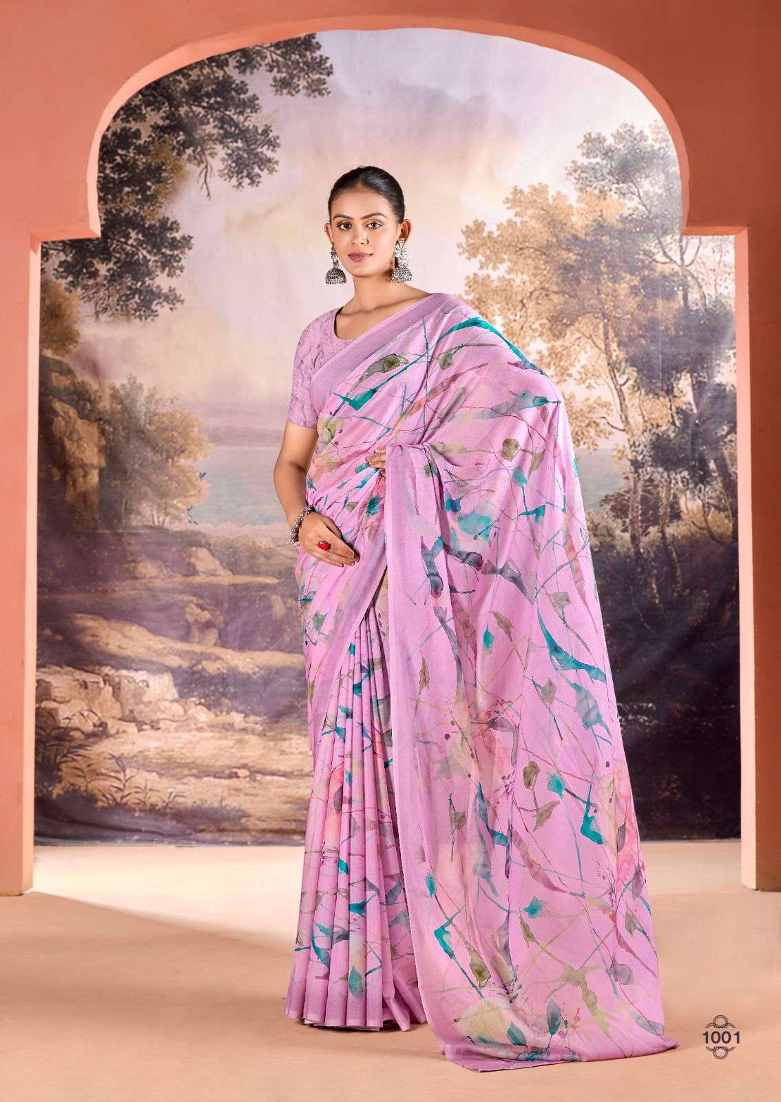 KASHVI CREATION PRESENTS NEHA VOL-1 FANCY DULL MOSS DIGITAL PRINT SAREE CATALOG WHOLESALER AND EXPORTER IN SURAT