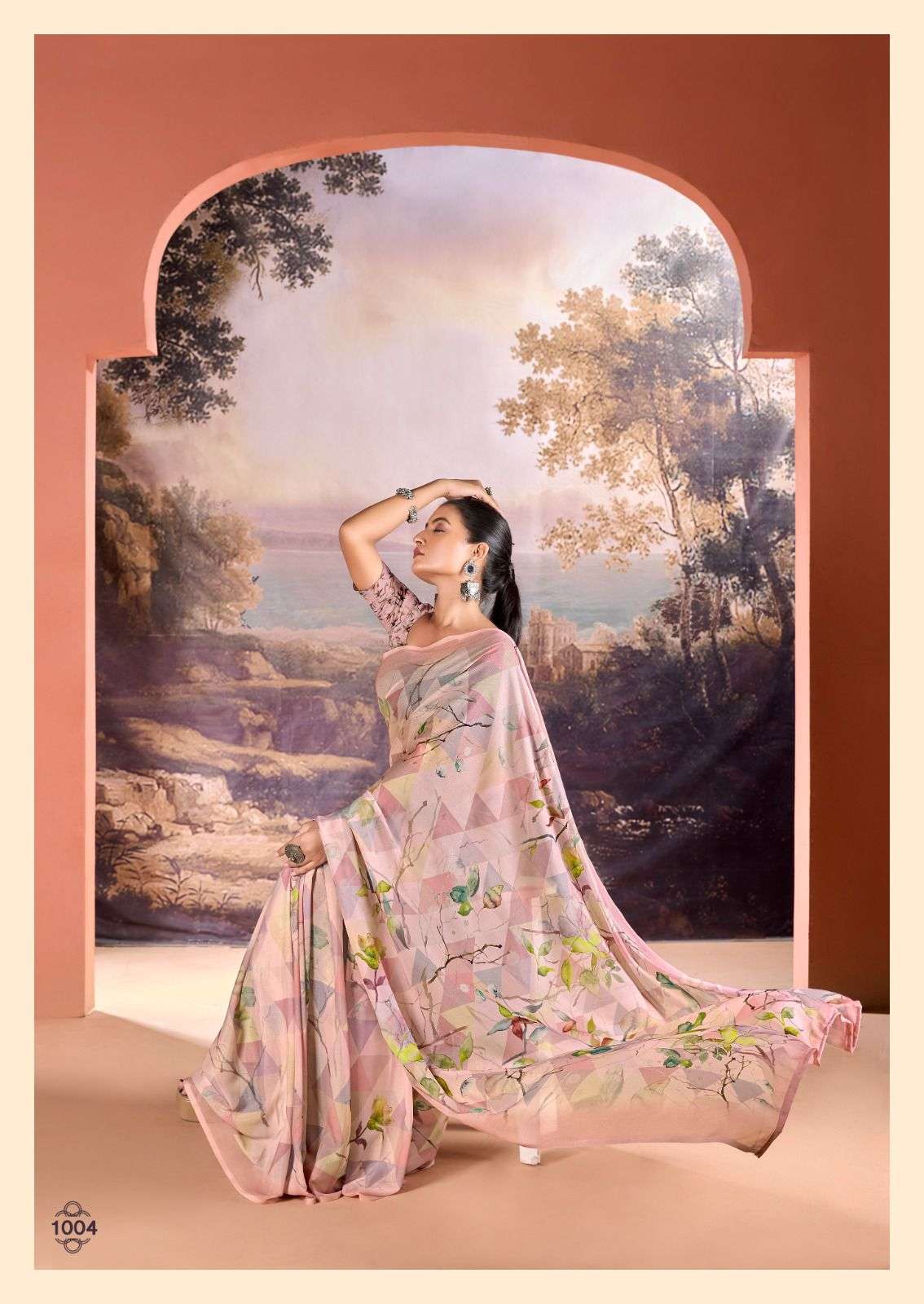 KASHVI CREATION PRESENTS NEHA VOL-1 FANCY DULL MOSS DIGITAL PRINT SAREE CATALOG WHOLESALER AND EXPORTER IN SURAT