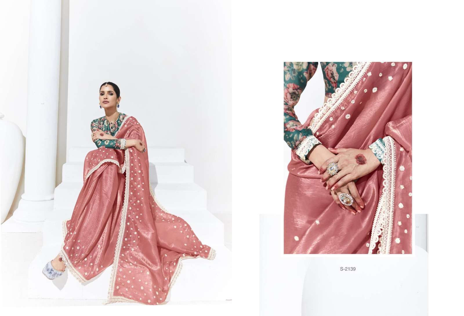 KIMORA PRESENTS RANGAT FANCY PARTY WEAR SAREES CATALOG WHOLESALER AND EXPORTER IN SURAT