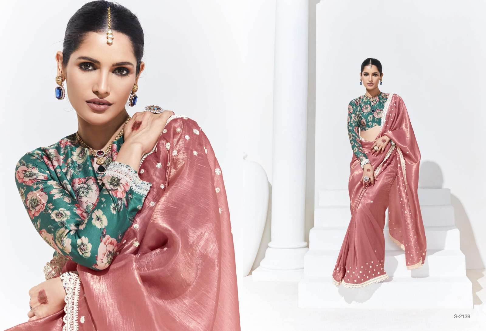 KIMORA PRESENTS RANGAT FANCY PARTY WEAR SAREES CATALOG WHOLESALER AND EXPORTER IN SURAT