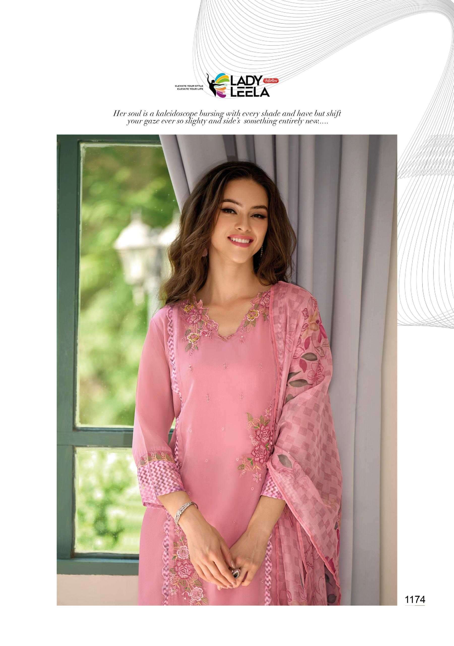 LADY LEELA PRESENTS INAYA ORGANZA OCCASION WEAR STYLISH HANDWORK FULL STITCH 3PCS KURTIS CATALOG WHOLESALER AND EXPORTER IN SURAT
