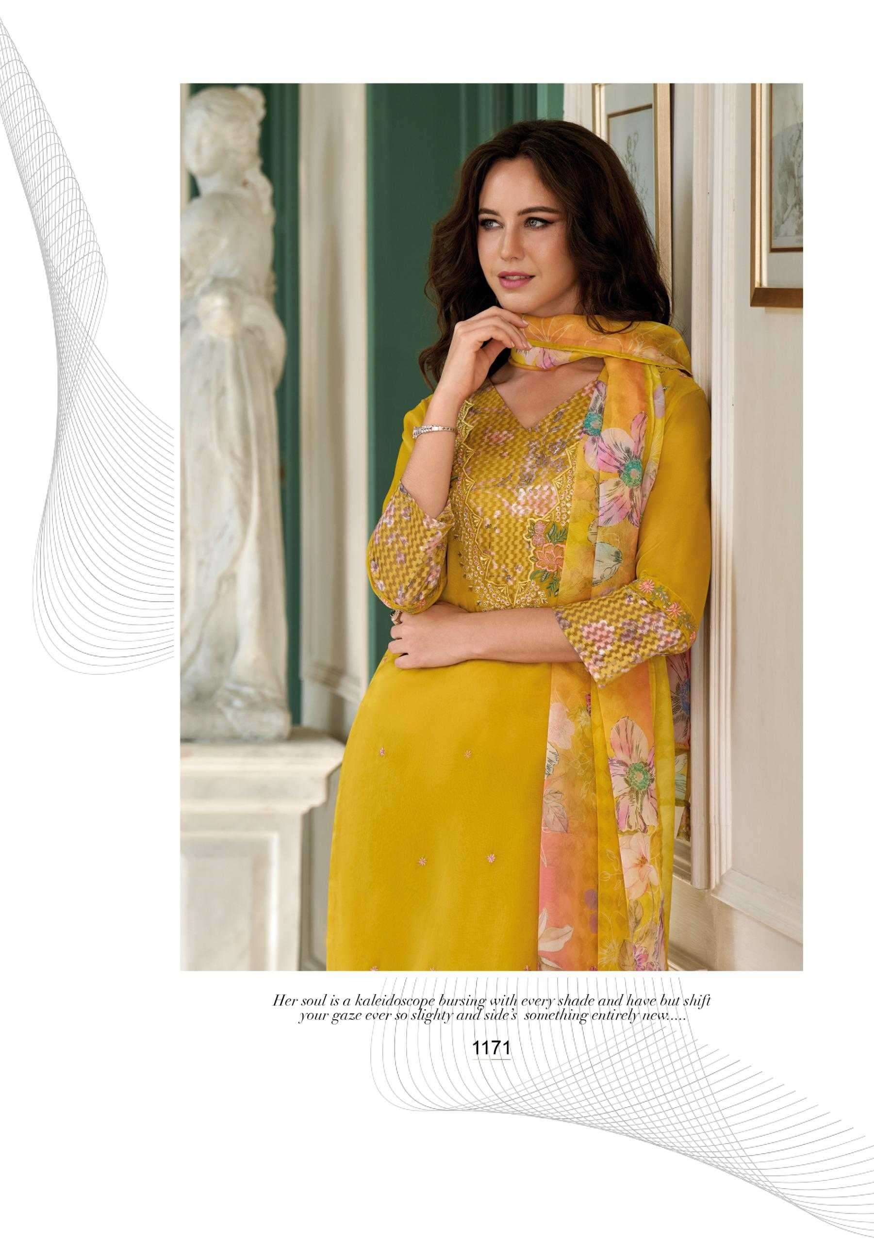 LADY LEELA PRESENTS INAYA ORGANZA OCCASION WEAR STYLISH HANDWORK FULL STITCH 3PCS KURTIS CATALOG WHOLESALER AND EXPORTER IN SURAT