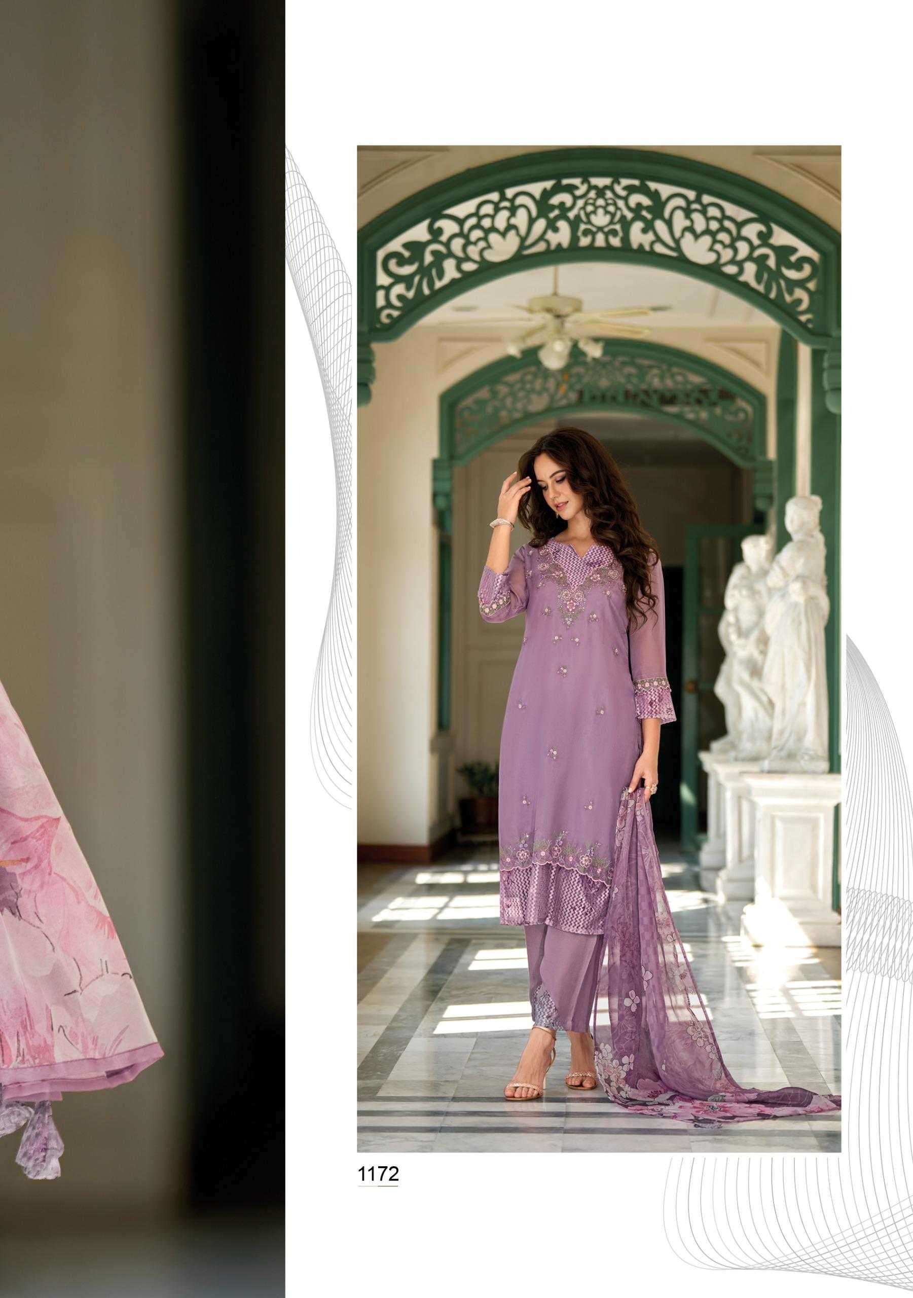 LADY LEELA PRESENTS INAYA ORGANZA OCCASION WEAR STYLISH HANDWORK FULL STITCH 3PCS KURTIS CATALOG WHOLESALER AND EXPORTER IN SURAT