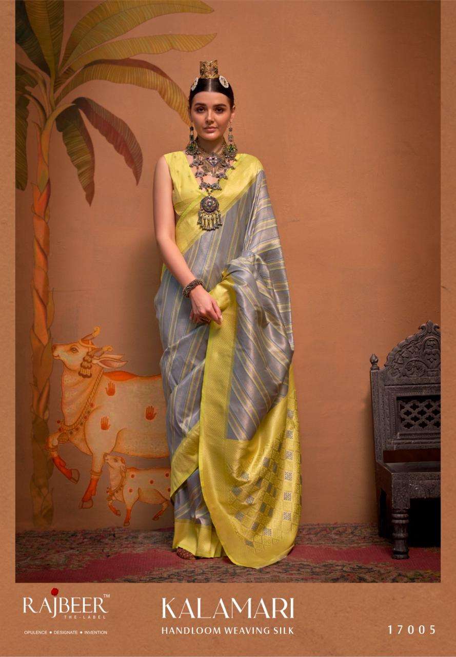 RAJBEER PRESENTS KALAMARI WEAVING SILK SAREES CATALOG WHOLESALER AND EXPORTER IN SURAT