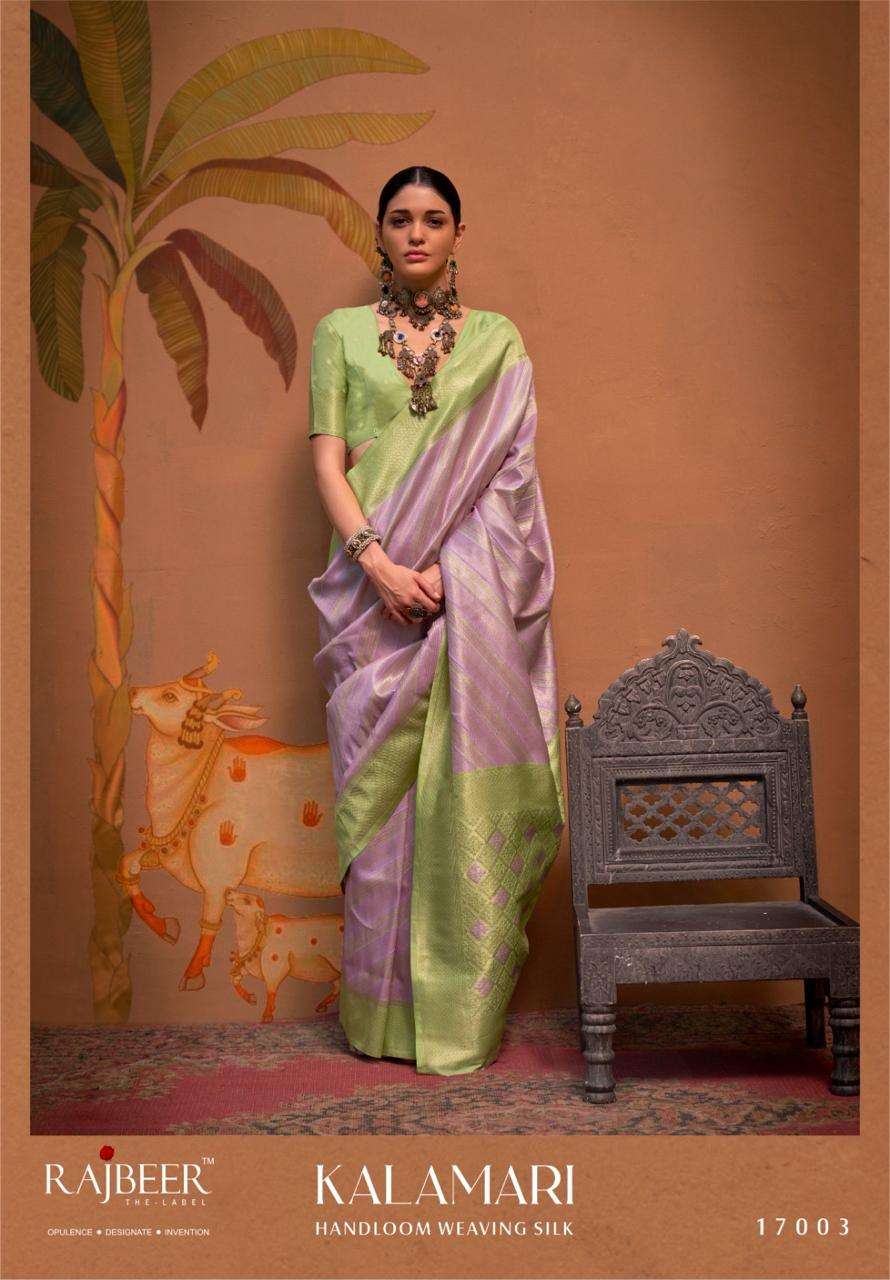 RAJBEER PRESENTS KALAMARI WEAVING SILK SAREES CATALOG WHOLESALER AND EXPORTER IN SURAT
