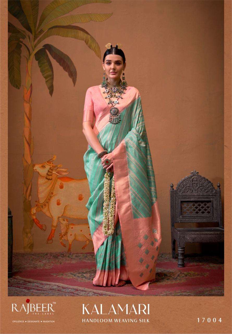 RAJBEER PRESENTS KALAMARI WEAVING SILK SAREES CATALOG WHOLESALER AND EXPORTER IN SURAT