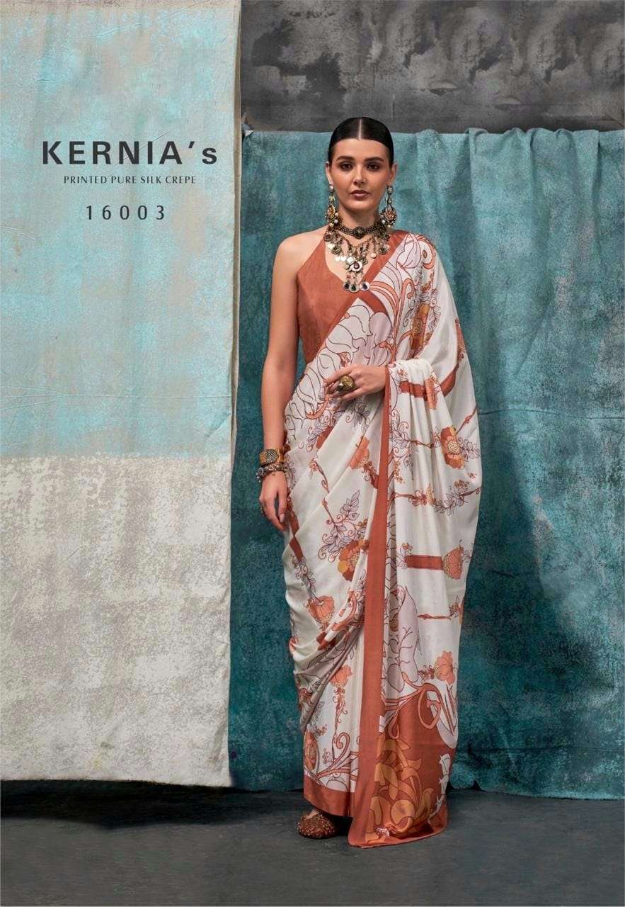RAJBEER PRESENTS KERNIA’S SOFT SATIN SILK SAREES CATALOG WHOLESALER AND EXPORTER IN SURAT