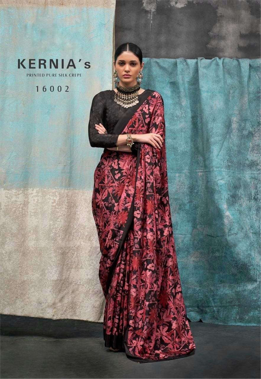 RAJBEER PRESENTS KERNIA’S SOFT SATIN SILK SAREES CATALOG WHOLESALER AND EXPORTER IN SURAT