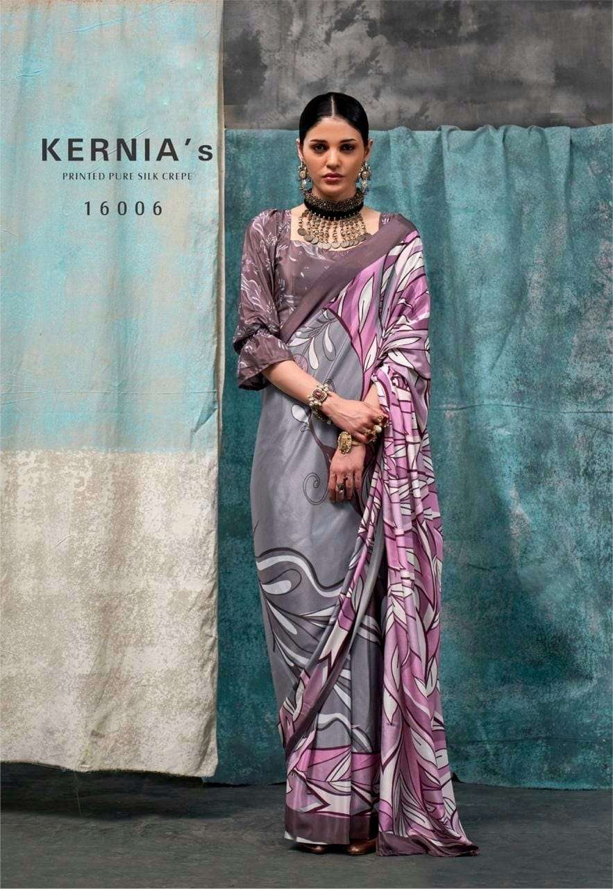 RAJBEER PRESENTS KERNIA’S SOFT SATIN SILK SAREES CATALOG WHOLESALER AND EXPORTER IN SURAT