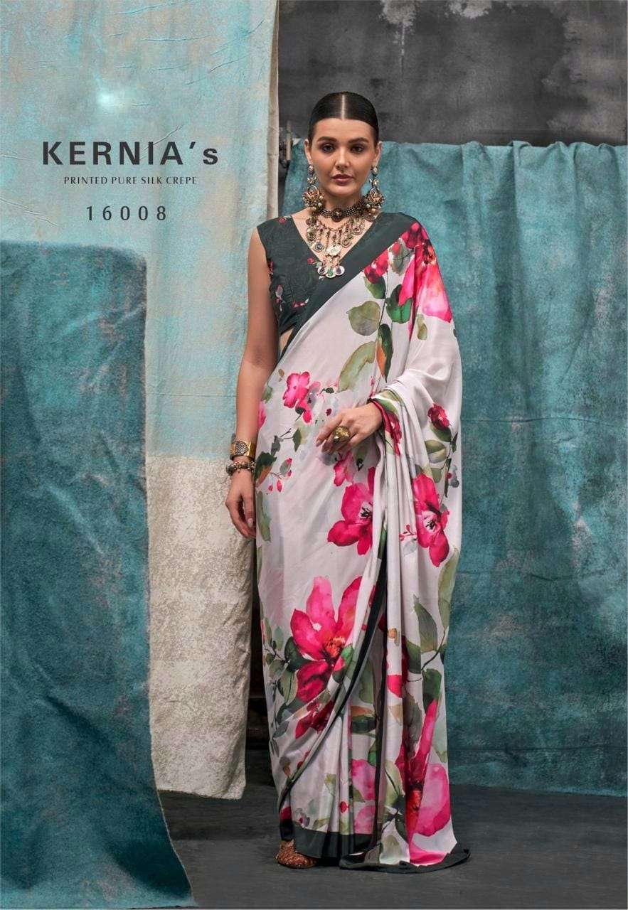 RAJBEER PRESENTS KERNIA’S SOFT SATIN SILK SAREES CATALOG WHOLESALER AND EXPORTER IN SURAT