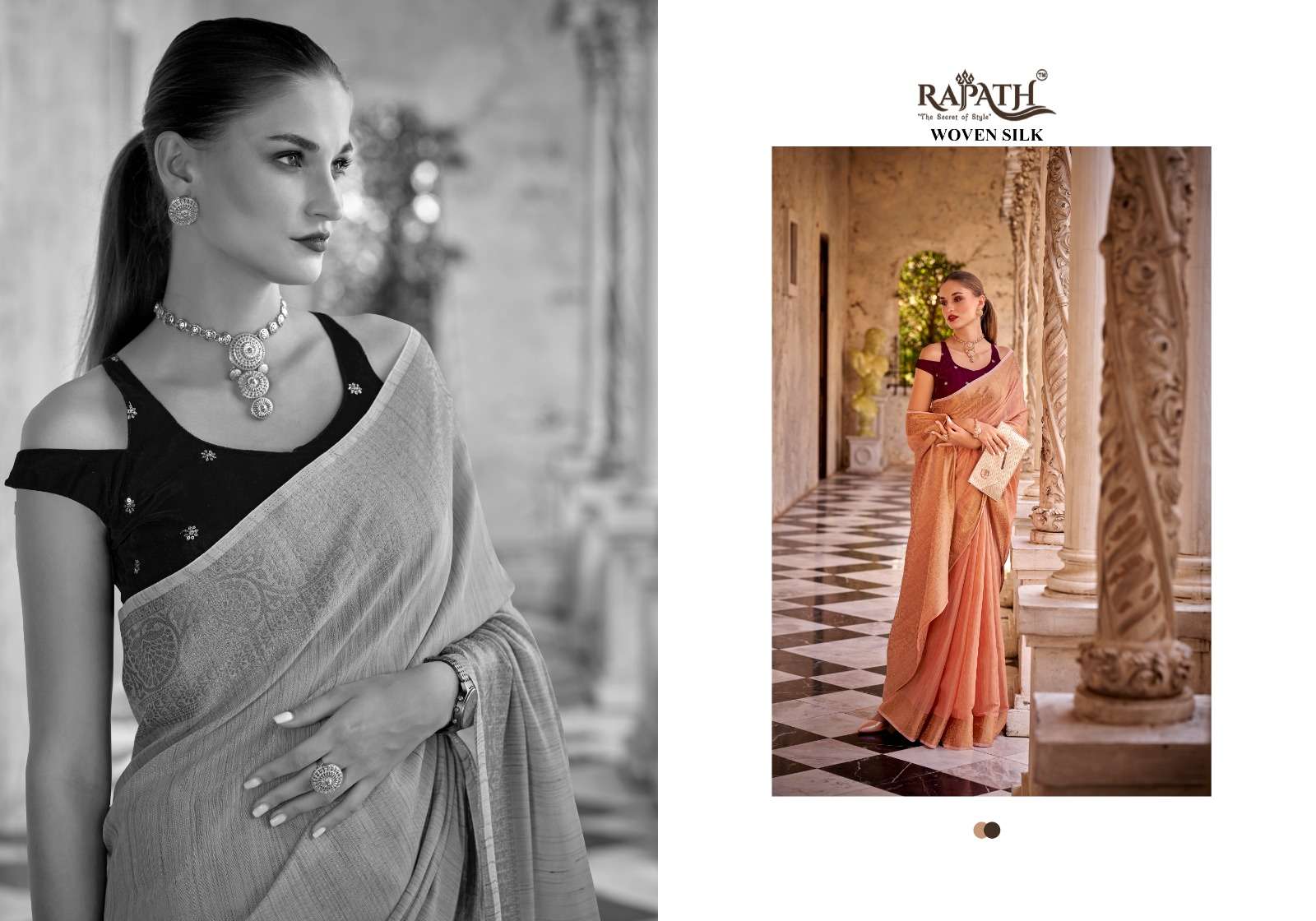 RAJPATH DELICATE SILK BEAUTIFUL LINEN SAREE CATALOG WHOLESALER AND EXPORTER IN SURAT 