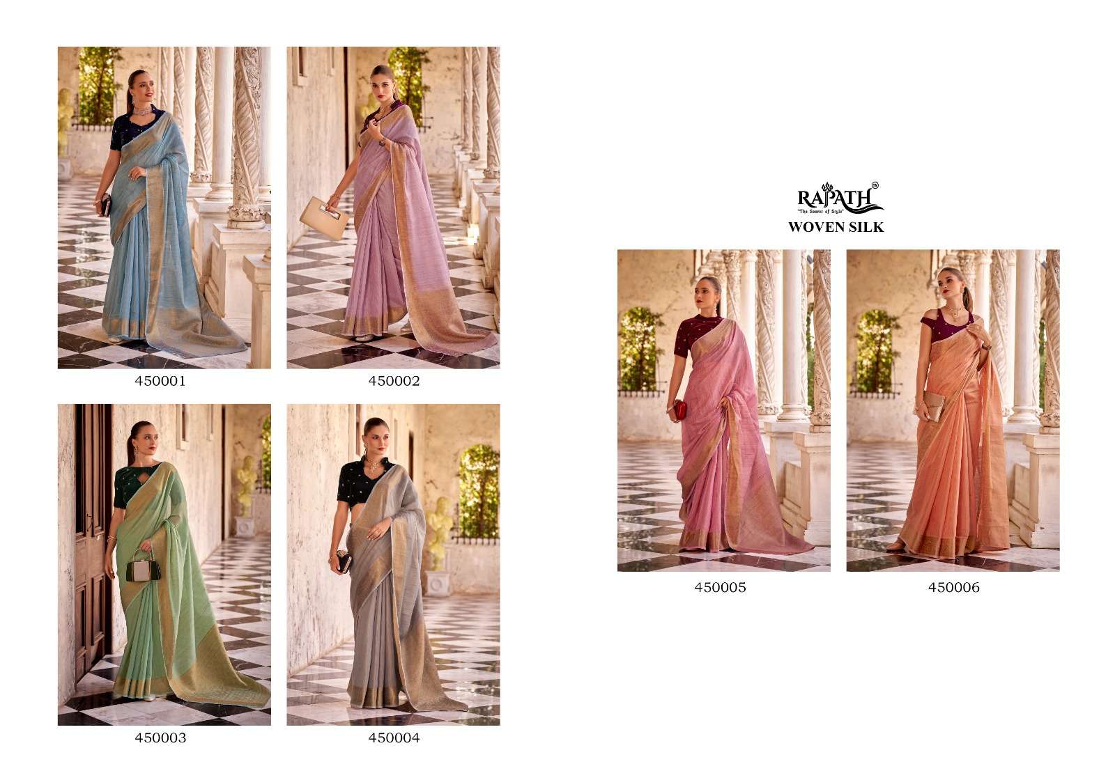 RAJPATH DELICATE SILK BEAUTIFUL LINEN SAREE CATALOG WHOLESALER AND EXPORTER IN SURAT 