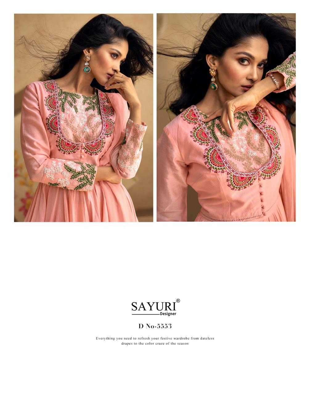 SAYURI DESIGNER PRESENTS GHAZAL READYMADE SILK PARTY WEAR SALWAR SUITS CATALOG WHOLESALER AND EXPORTER IN SURAT