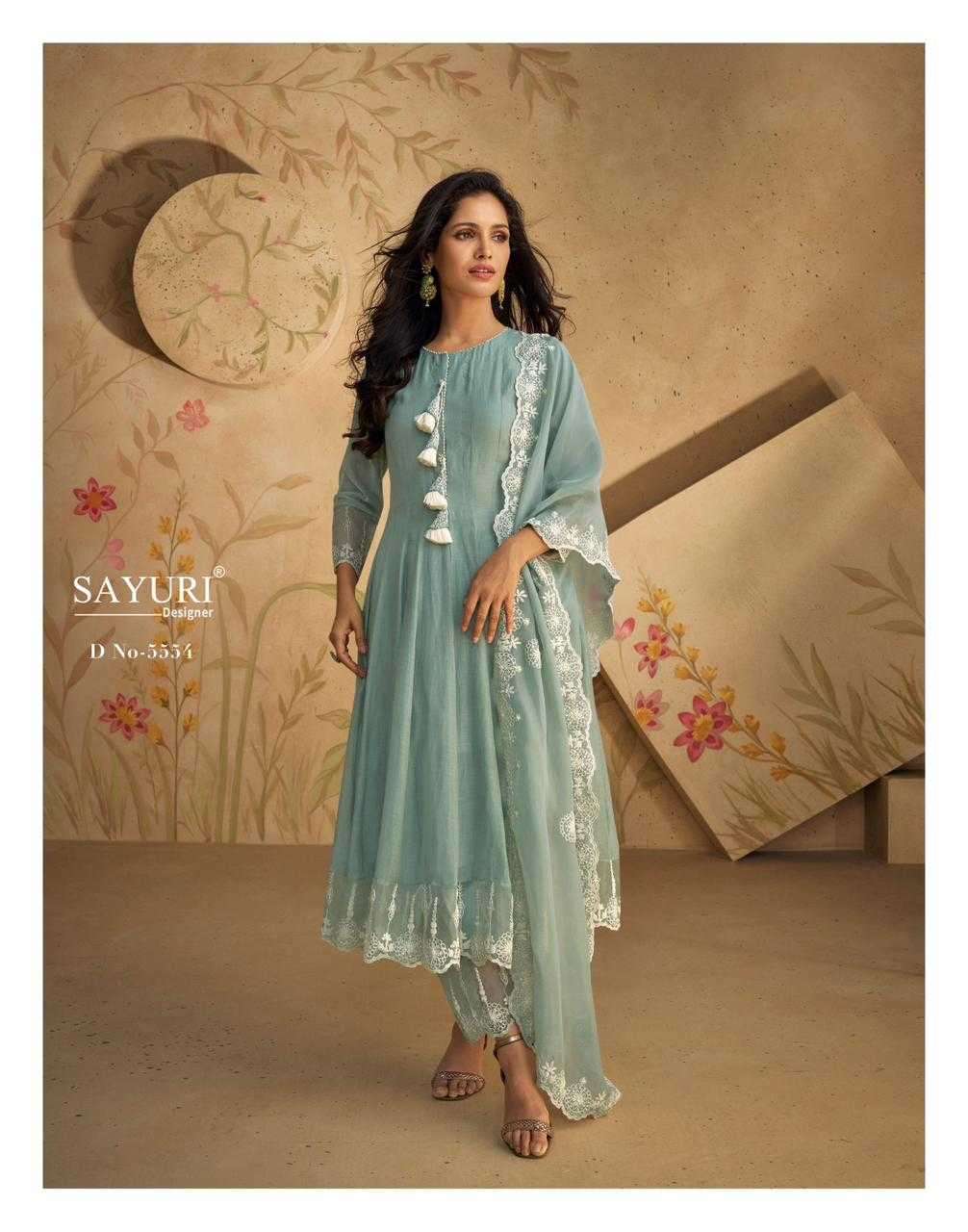 SAYURI DESIGNER PRESENTS GHAZAL READYMADE SILK PARTY WEAR SALWAR SUITS CATALOG WHOLESALER AND EXPORTER IN SURAT