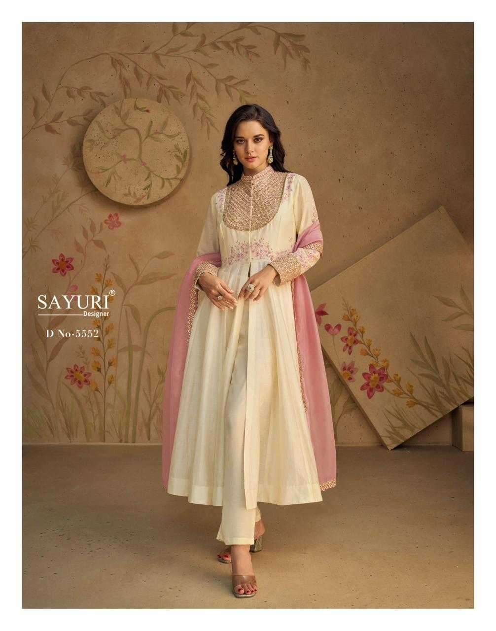 SAYURI DESIGNER PRESENTS GHAZAL READYMADE SILK PARTY WEAR SALWAR SUITS CATALOG WHOLESALER AND EXPORTER IN SURAT