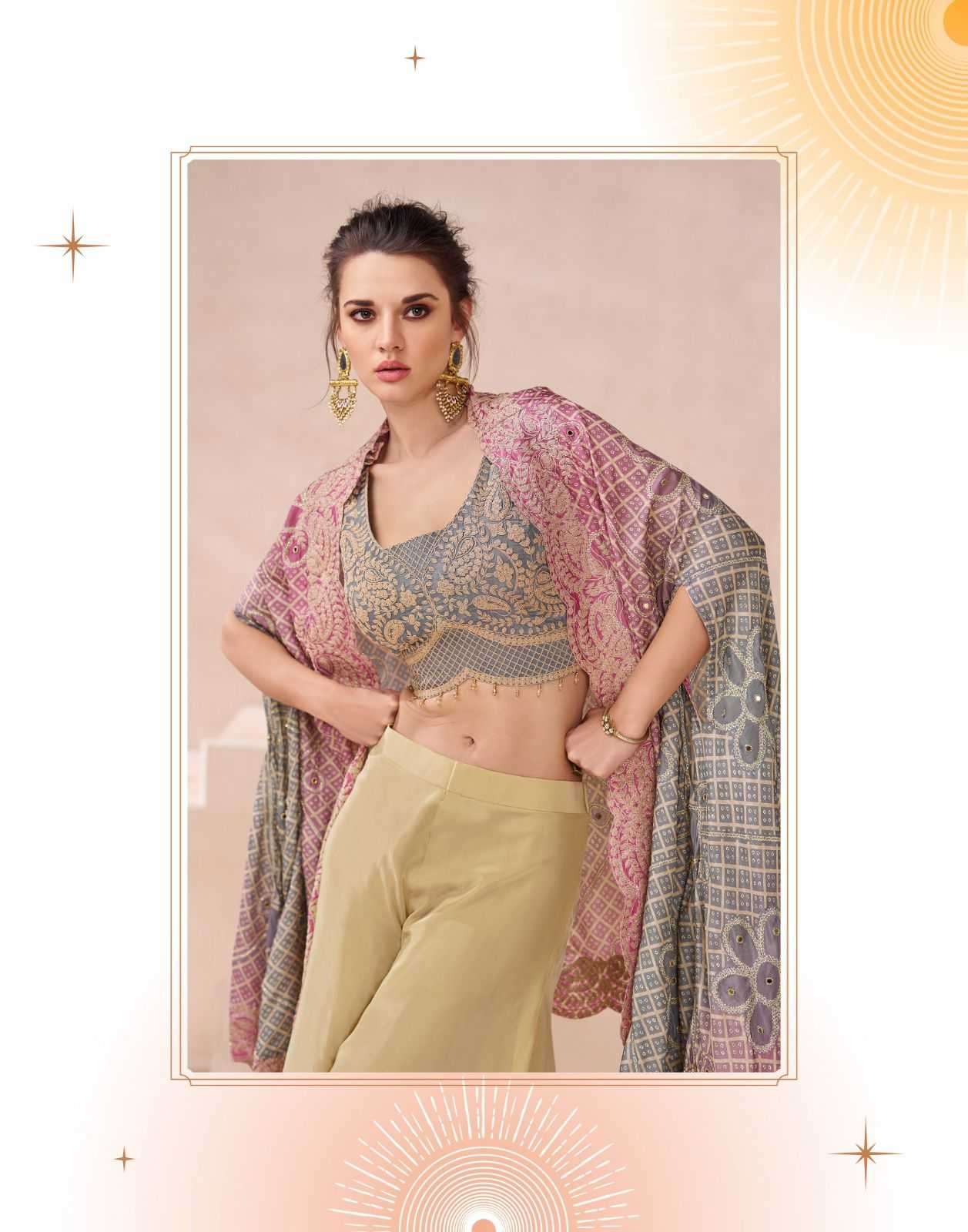 SAYURI DESIGNER PRESENTS ISHUM OCCASION WEAR READYMADE GEORGETTE FANCY INDOWESTERN DRESS CATALOG WHOLESALER AND EXPORTER IN SURAT