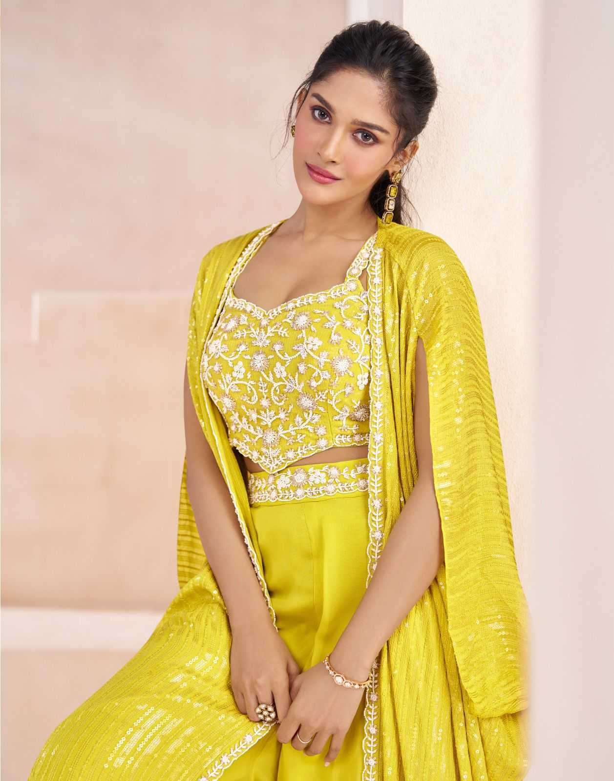 SAYURI DESIGNER PRESENTS ISHUM OCCASION WEAR READYMADE GEORGETTE FANCY INDOWESTERN DRESS CATALOG WHOLESALER AND EXPORTER IN SURAT
