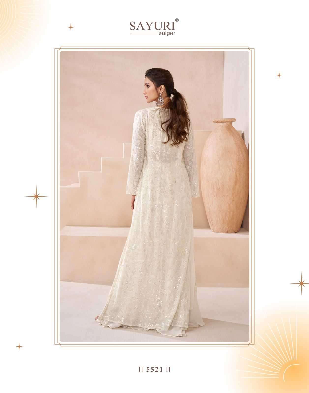 SAYURI DESIGNER PRESENTS ISHUM OCCASION WEAR READYMADE GEORGETTE FANCY INDOWESTERN DRESS CATALOG WHOLESALER AND EXPORTER IN SURAT