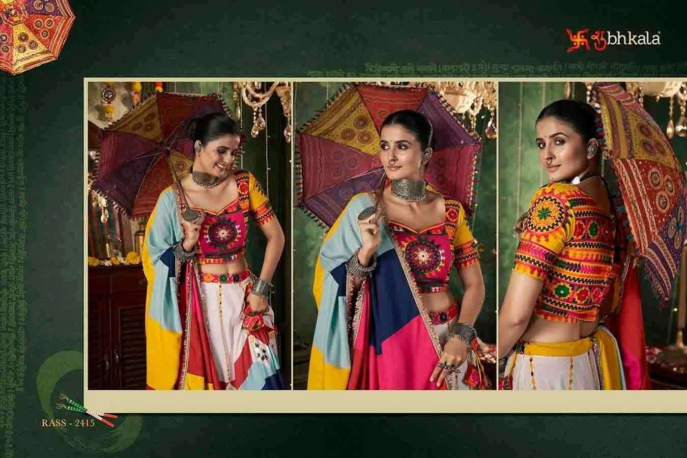 SHUBHKALA PRESENTS RAAS VOL-12 NAVRATRI SPECIAL FULLY STITCH EXCLUSIVE LEHENGA CHOLI CATALOG WHOLESALER AND EXPORTER IN SURAT