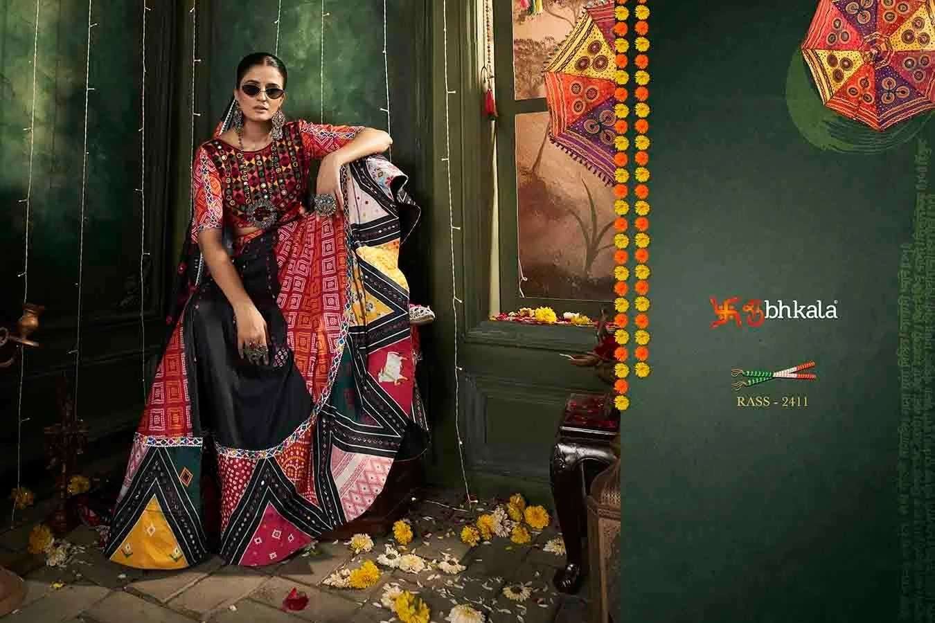 SHUBHKALA PRESENTS RAAS VOL-12 NAVRATRI SPECIAL FULLY STITCH EXCLUSIVE LEHENGA CHOLI CATALOG WHOLESALER AND EXPORTER IN SURAT