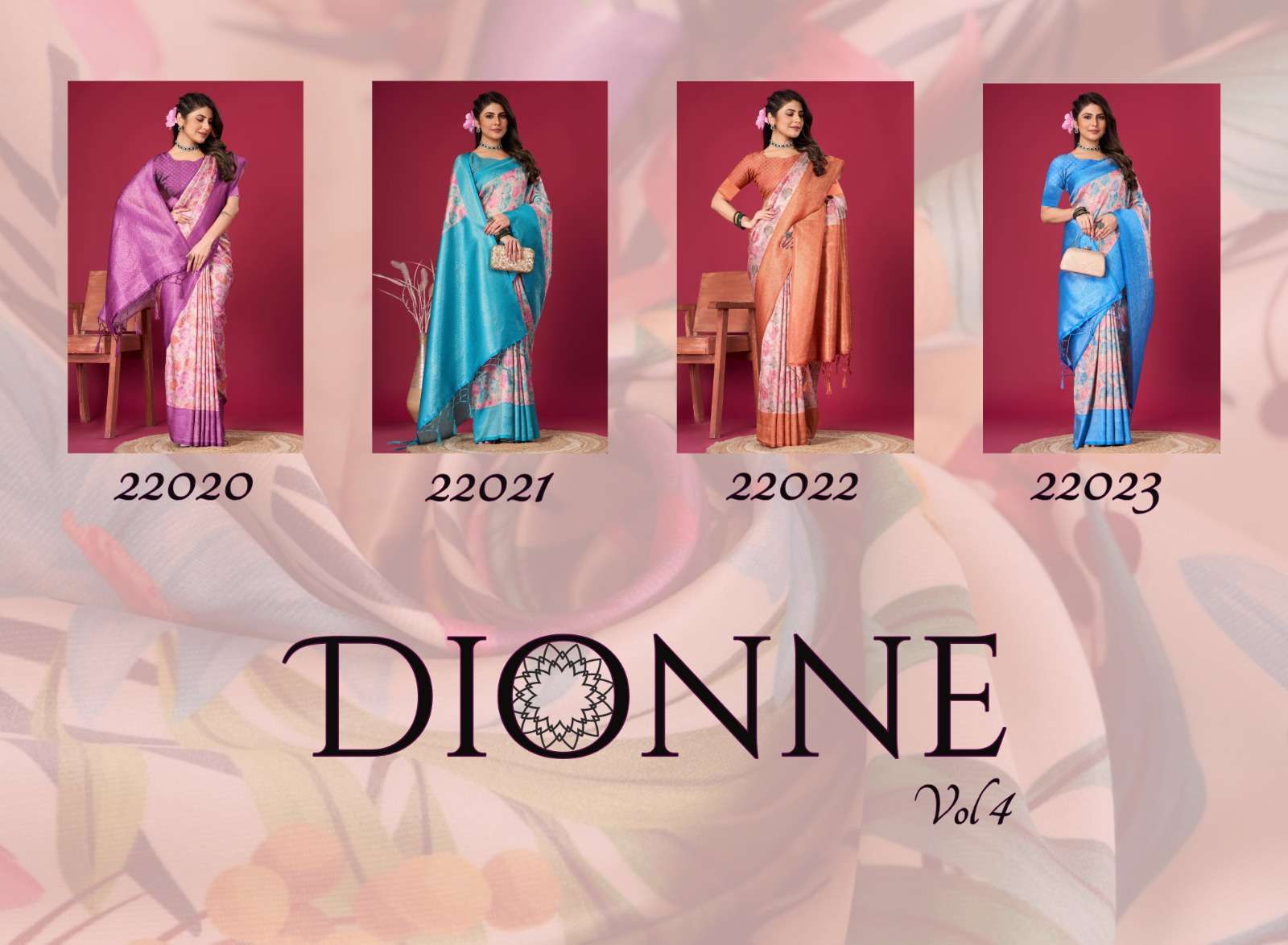 STH PRESENTS DIONNE VOL-3 DESIGNER SILK SAREES CATALOG WHOLESALER AND EXPORTER IN SURAT 