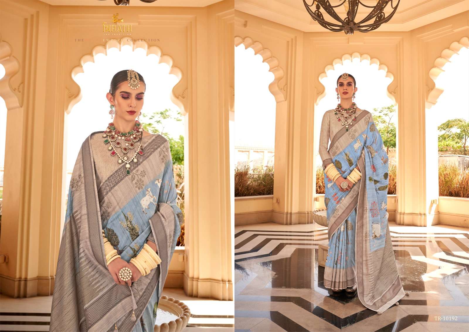 TRIRATH PRESENT SAVERA DESIGNER WEDDING WEAR SAREES CATALOG WHOLESALER AND EXPORTER IN SURAT  