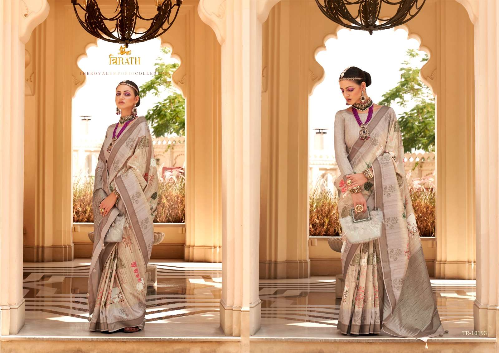 TRIRATH PRESENT SAVERA DESIGNER WEDDING WEAR SAREES CATALOG WHOLESALER AND EXPORTER IN SURAT  
