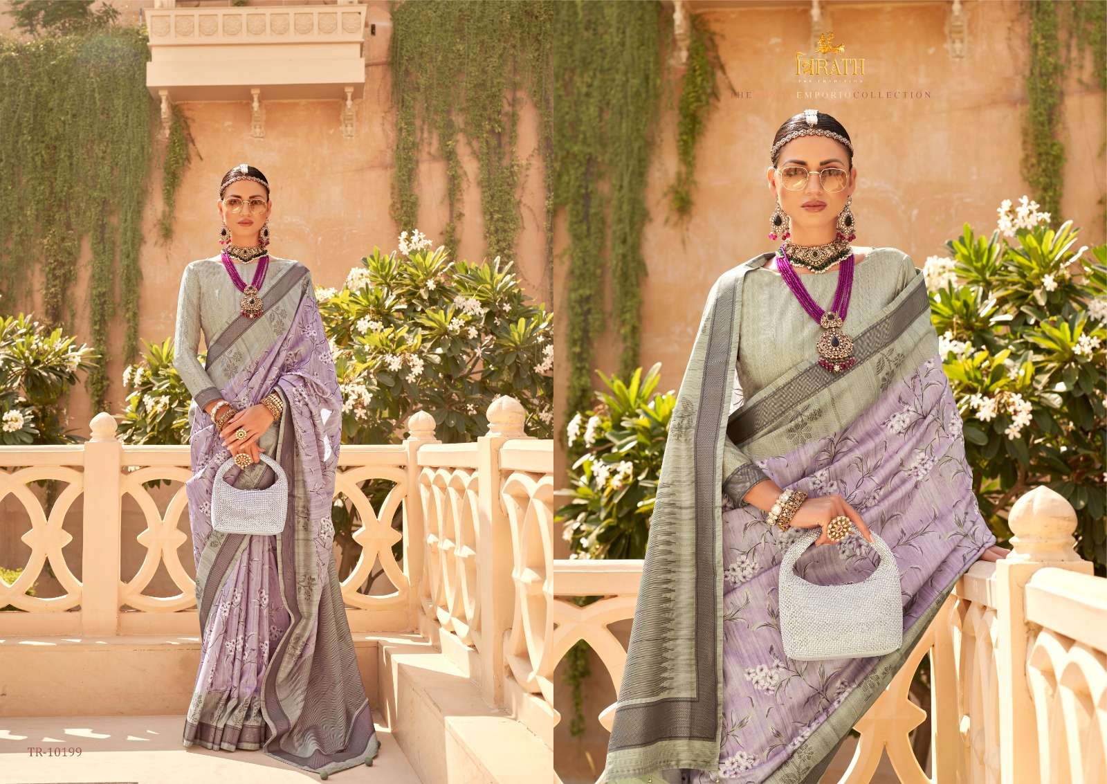 TRIRATH PRESENT SAVERA DESIGNER WEDDING WEAR SAREES CATALOG WHOLESALER AND EXPORTER IN SURAT  