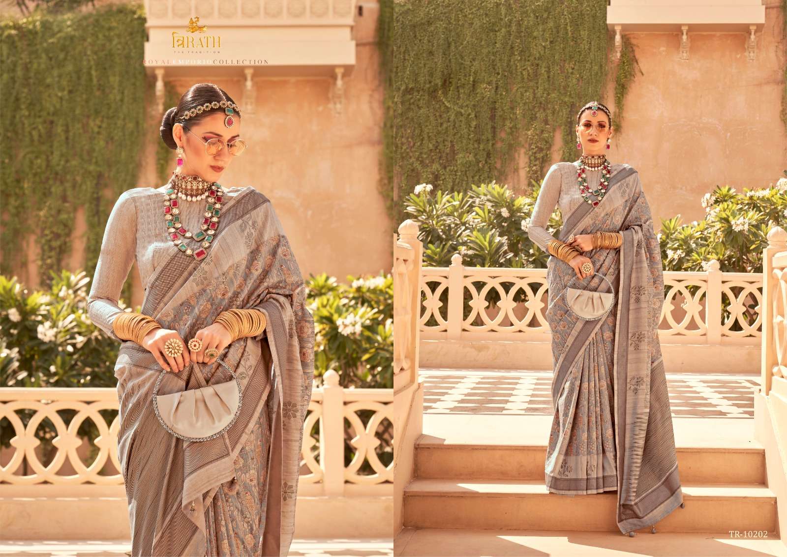 TRIRATH PRESENT SAVERA DESIGNER WEDDING WEAR SAREES CATALOG WHOLESALER AND EXPORTER IN SURAT  